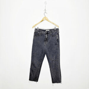 MADEWELL THE PERFECT VINTAGE JEANS womens GRAY straight leg stretch size 29